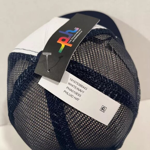 "PROUD" White Navy LGBTQ Rainbow Trucker Mesh Adjustable Phluid Project NEW - Picture 4 of 6